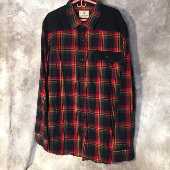 Legendary White Tails Mens Flannel Shirt 2XT Fall Plaid Hiking Camping Pumpkins - Picture 1 of 8